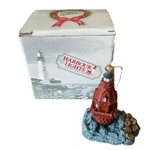 Harbour Lights Christmas Ornament Ship John Shoal Delaware Lighthouse 2001 NEW